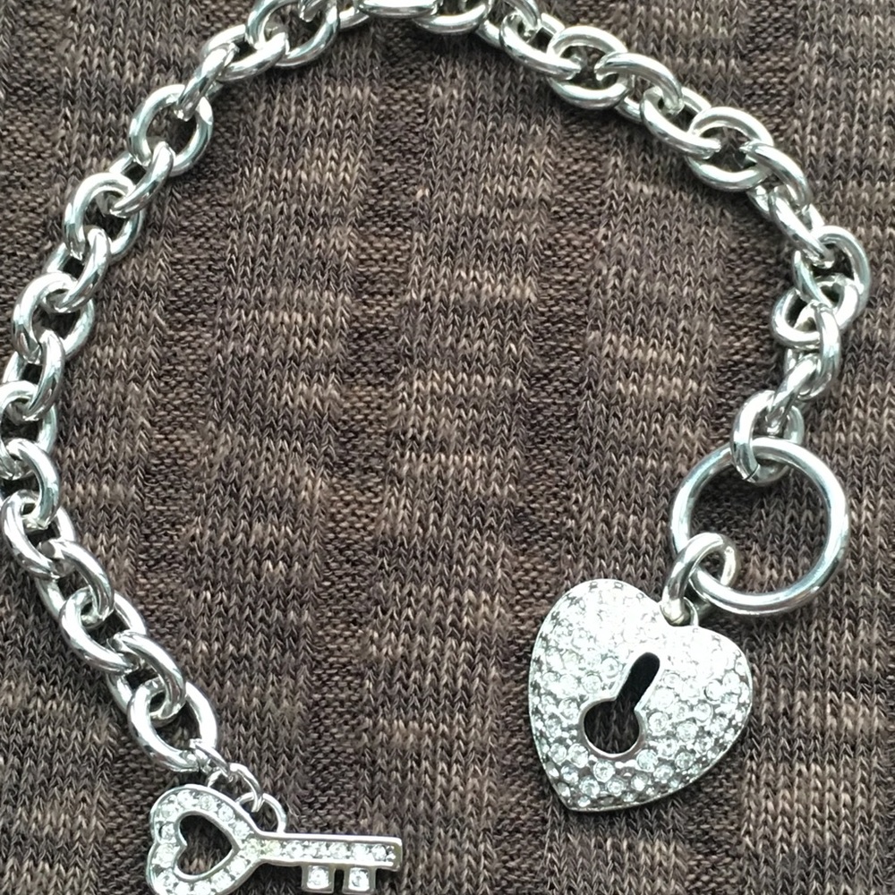 Sterling Silver Bracelet w/ Swarovski Crystals